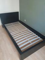 Zwart bed 1 persoons, Ophalen, 90 cm, Eenpersoons, Zwart