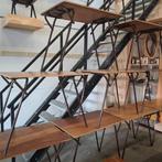 Retro vintage examen klaptafels,  horeca terrastafels, Gebruikt