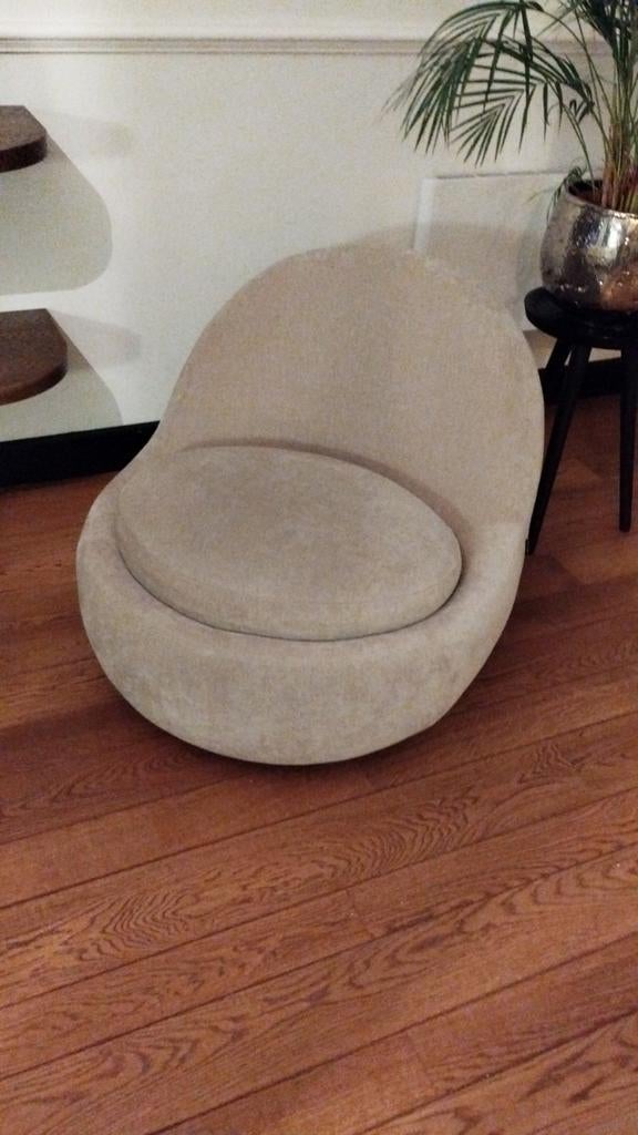 Sofa Company beige draaistoel - Zo goed als nieuw!, Huis en Inrichting, Fauteuils, Zo goed als nieuw, Stof, 50 tot 75 cm, Minder dan 75 cm