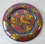 Khokhloma Wandplaat - Vogel in Bessenboom, Antiek en Kunst, Ophalen of Verzenden