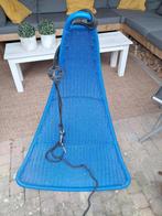 hangstoel, Huis en Inrichting, Stoelen, Ophalen, Gebruikt, Blauw, Riet of Rotan