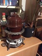 georg haller ottensen hamburg petroleumstel bruin + theepot, Ophalen of Verzenden