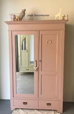 Kledingkast vintage met spiegel, Ophalen, Tweedehands, Tweedehands, 100 tot 150 cm