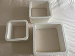 Vintage en retro wandkubus set van 3 creme wit, Huis en Inrichting, Ophalen, Gebruikt