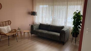 Donkergroene stoffen bank - 215cm breed beschikbaar voor biedingen