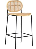 Riet/ rotan barkruk, Huis en Inrichting, Barkrukken, Ophalen, Met voetsteun, 60 tot 90 cm, Nieuw