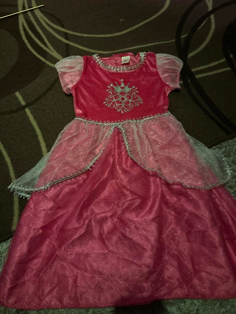 Prinsessenjurk - Maat 128, Kinderen en Baby's, Carnavalskleding en Verkleedspullen, Ophalen, Zo goed als nieuw, 122 t/m 128, Meisje