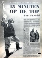 Artikel over beklimming Mount Everest 1953 Hillary klimmen, Verzamelen, Tijdschriften, Kranten en Knipsels, Verzenden, 1940 tot 1960