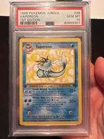 Vaporeon 1st Edition Non Holo - Jungle Set 1999 (PSA 10), Ophalen of Verzenden, Gebruikt, Losse kaart