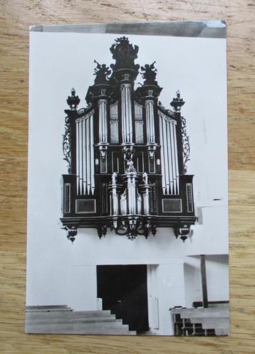 ansichtkaart zwartwit kerkorgel orgel kerk voorschoten beschikbaar voor biedingen