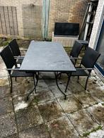 Tuintafel graniet, Ophalen of Verzenden, Gebruikt, Rechthoekig, Metaal