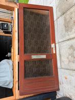 Voordeur 212x90 hardhout inclusief deurbeslag en scharnieren, Ophalen, Gebruikt, 80 tot 100 cm, Buitendeur
