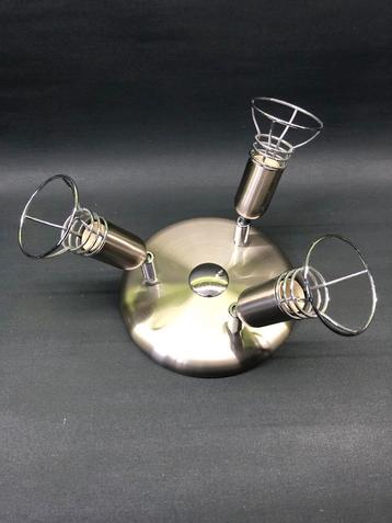 RVS Plafondlamp - 3 Spots beschikbaar voor biedingen
