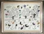 Litho Ivan Lovrenčić, vogels en bomen, 1991, Antiek en Kunst, Kunst | Litho's en Zeefdrukken, Ophalen of Verzenden