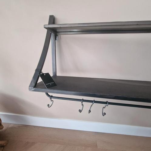 Countryfield Wandrek met haken Industrieel 80 cm 50% korting, Huis en Inrichting, Woonaccessoires | Overige, Nieuw, Ophalen