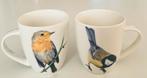 Porseleinen mokken met Europese bosvogels, Ophalen of Verzenden, Zo goed als nieuw, Overige stijlen, Kop(pen) en/of Schotel(s)