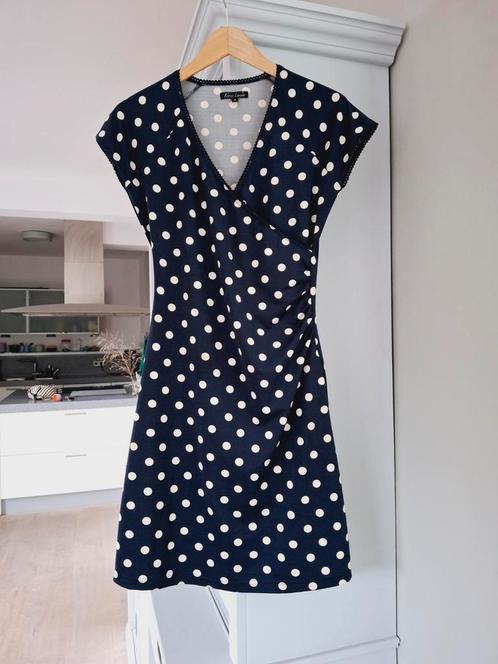 King Louie jurk maat S polkadot, Kleding | Dames, Jurken, Zo goed als nieuw, Maat 36 (S), Blauw, Boven de knie, Ophalen of Verzenden