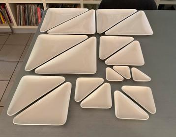 17x Villeroy & Boch 1748 Pi Carré driehoekige witte borden beschikbaar voor biedingen