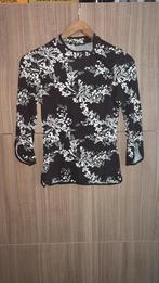 H&M Bloemen Top Maat XS, Verzenden, Zwart, Zo goed als nieuw, Lange mouw