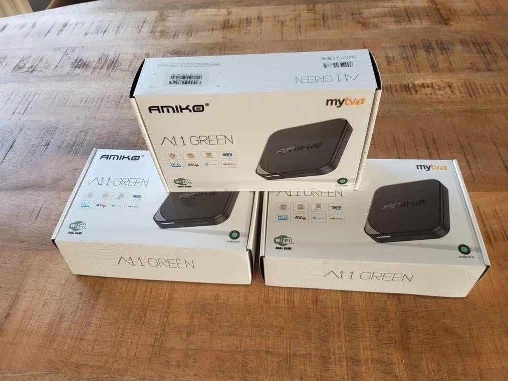 Amiko A11 Green + Plus Android IPTV Kastje | Box, Audio, Tv en Foto, Mediaspelers, Nieuw, Ophalen of Verzenden