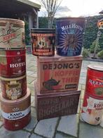 10 grote koffieblikken, Verzamelen, Blikken, Ophalen, Gebruikt, Koffie, Overige merken