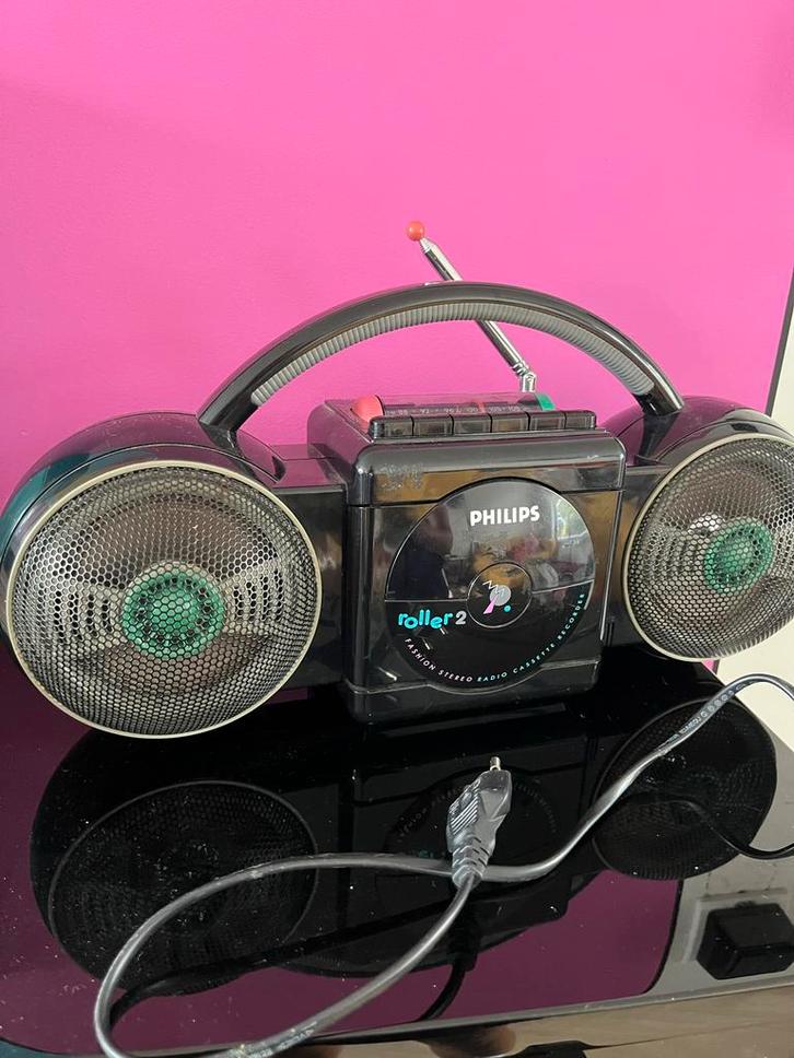 Philips Roller 2 Radio Cassettespeler, Audio, Tv en Foto, Radio's, Gebruikt, Radio, Ophalen