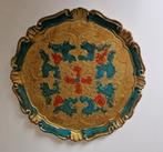 Vintage.
60-er jaren,rond houten dienblad, "Florent, Ophalen of Verzenden