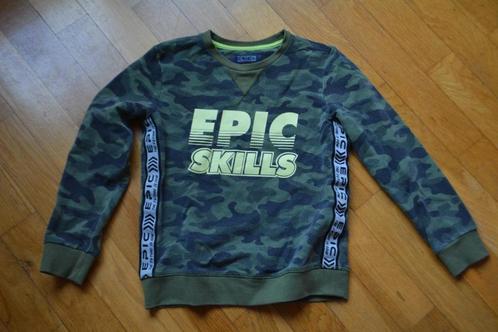 Groene trui "Epic skilss" Unlocked maat 140/146, Kinderen en Baby's, Kinderkleding | Maat 140, Zo goed als nieuw, Jongen, Trui of Vest