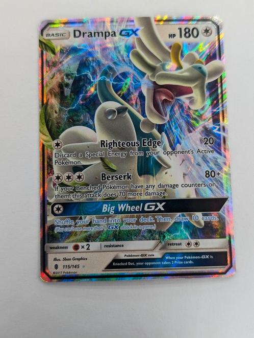 Drampa GX (GRI 115) Guardians Rising, Hobby en Vrije tijd, Verzamelkaartspellen | Pokémon, Zo goed als nieuw, Ophalen of Verzenden
