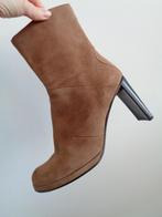 Costume National originele leren korte laarzen, maat 39, Costume National, Bruin, Lage of Enkellaarzen, Ophalen of Verzenden