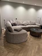 Bankstel L vorm, Huis en Inrichting, Banken | Bankstellen, Hoekbank, Ophalen of Verzenden, Zo goed als nieuw, Stof