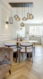 Stijlvolle Grote Hanglamp, Huis en Inrichting, Lampen | Hanglampen, Ophalen of Verzenden, Zo goed als nieuw, Glas, 50 tot 75 cm