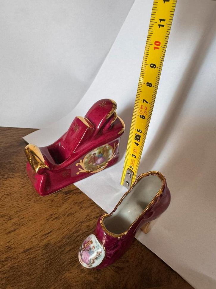 Limoges Porseleinen Miniatuur Schoentjes – Set van 2 –, Antiek en Kunst, Antiek | Porselein, Ophalen of Verzenden