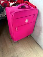 Roze suitsuit handbagage koffer, Sieraden, Tassen en Uiterlijk, Koffers, Ophalen, Gebruikt, Minder dan 50 cm, Zacht kunststof