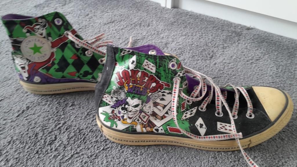 converse all star chuck taylor the joker wild batman maat 45, Overige kleuren, Ophalen of Verzenden, Sneakers of Gympen, Zo goed als nieuw