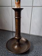 Vintage metalen kandelaar met kaars Kevelaer, Ophalen of Verzenden, Overige materialen