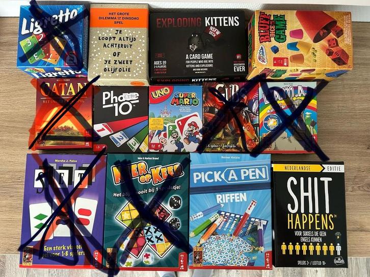 Allerlei spelletjes!, Hobby en Vrije tijd, Gezelschapsspellen | Overige, Zo goed als nieuw, Ophalen of Verzenden