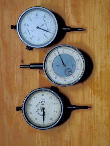 3 klokmicrometers / meetklokjes, beschikbaar voor biedingen