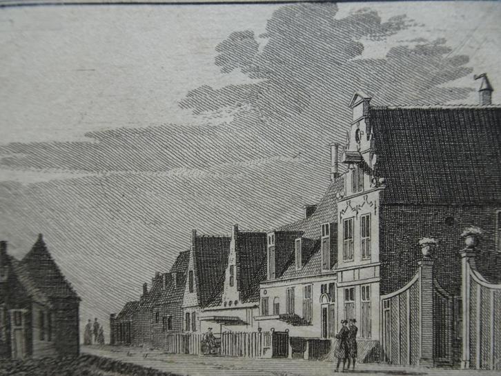 Kopergravure t Koggen Huis te Medemblik 1726, H. Spilman, Antiek en Kunst, Kunst | Etsen en Gravures, Verzenden