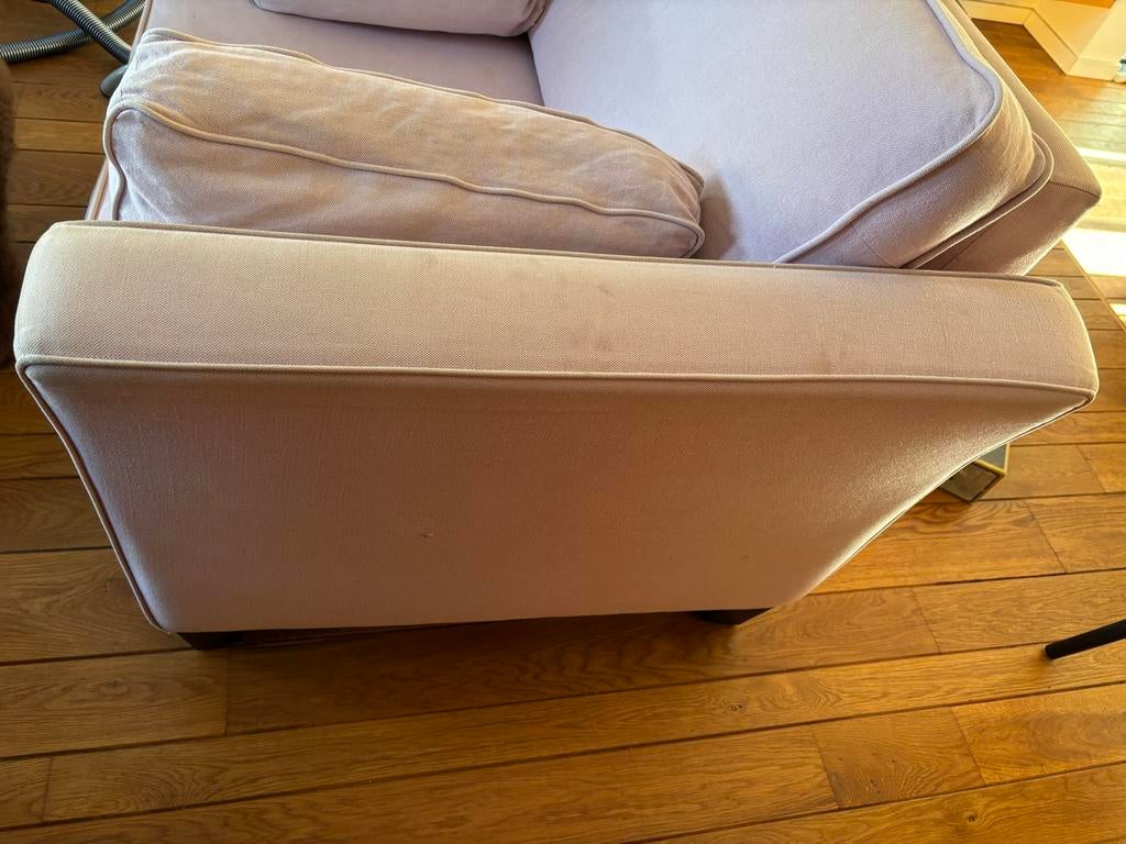 Roze loveseat - opknapper, Huis en Inrichting, Fauteuils, Ophalen, Gebruikt, 75 tot 100 cm, 100 tot 125 cm