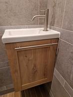 Toiletmeubel eiken exclusief kraan, Ophalen, Minder dan 50 cm, Overige typen, Nieuw