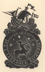 0283 Ex Libris Nederland : Dirk Govert van Luijn, 1947, Antiek en Kunst, Verzenden