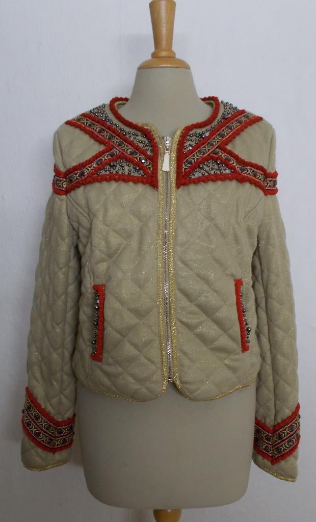 Ibiza/hippie bewerkt goud look jasje van Ambika! M, Maat 38/40 (M), Overige kleuren, Ophalen of Verzenden, Zo goed als nieuw