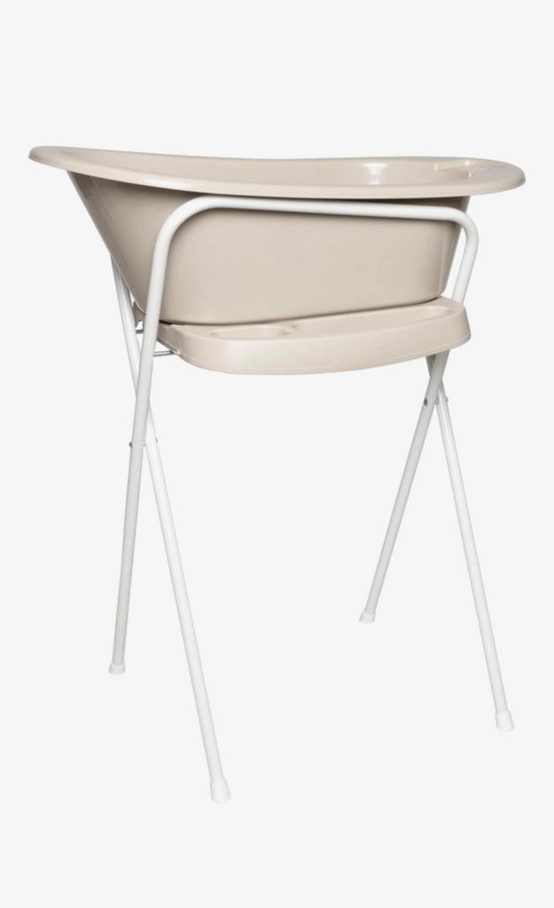 Bébé-jou Babybad + Badstandaard Click – Taupe, Kinderen en Baby's, Badjes en Verzorging, Zo goed als nieuw, Badje, Bébé-jou, Ophalen