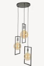 Hippe 3 lichts metalen open hanglamp ZOE €69.50 !!, Ophalen of Verzenden, Metaal, Zo goed als nieuw, 50 tot 75 cm