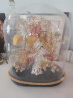 Antieke stolp met bloemen boog foto 1 t/m 4