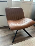 Mooie kunstleren draaifauteuil - cognac, Huis en Inrichting, Stoelen, Ophalen, Gebruikt, Bruin, Eén