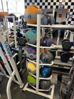 Ballen rek incl 10 x Medicine bal 1-10 kg grip gewichten, Ophalen, Gebruikt, 1-10 kg, Fitnessbal