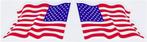 USA [Amerikaanse vlag] sticker set #5, Motoren, Accessoires | Stickers