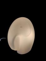 Schitterende vintage design satijn glazen olifant tafellamp, Huis en Inrichting, Ophalen of Verzenden, Gebruikt, Glas, Minder dan 50 cm